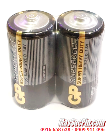 GP Supercell 13S R20P _Pin đại D 1.5v GP Supercell 13S R20P Super Heavy Duty / LOẠI Vỉ 2viên